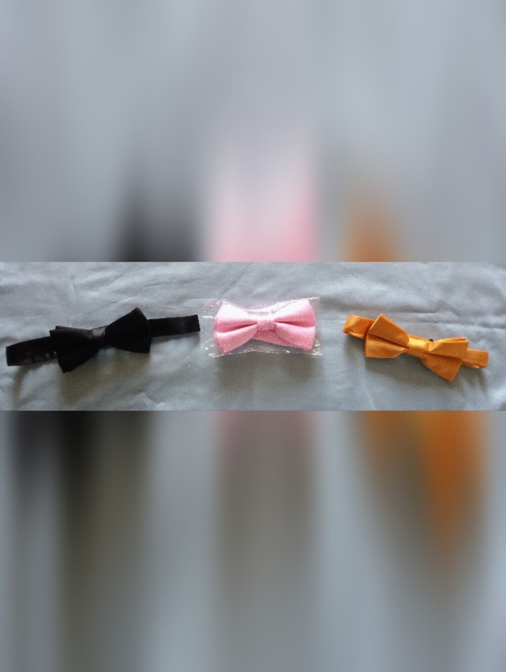 Kids Bow Tie Set in Pink, Black & Gold - Unbranded